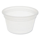 Newspring Delitainer Microwavable Container, 12 Oz, 4.55 X 4.55 X 2.45, Clear, Plastic, 480/carton