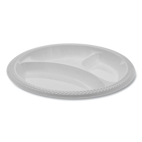 Meadoware® Ops Dinnerware, 3-compartment Plate, 10.25