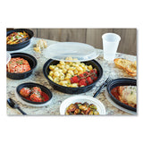 Newspring Versatainer Microwavable Containers, Oval, 6 Oz, 5.7 X 4 X 1.1, Black/clear, Plastic, 150/carton