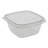 Earthchoice Recycled Pet Square Base Salad Containers, 5 X 5 X 1.75, 16 Oz,  Clear, 504-carton