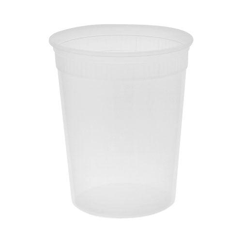 Newspring Delitainer Microwavable Container, 32 Oz, 4.55 X 4.55 X 5.55, Natural, Plastic, 480/carton