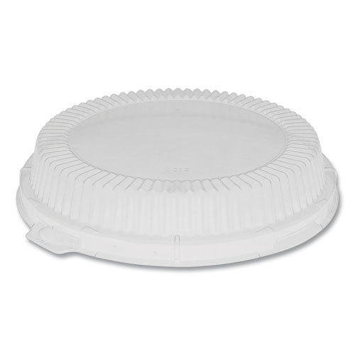 Ops Clearview Dome-style Lid With Tabs, Fluted, 8.88 X 8.88 X 0.75, Clear, 504-carton