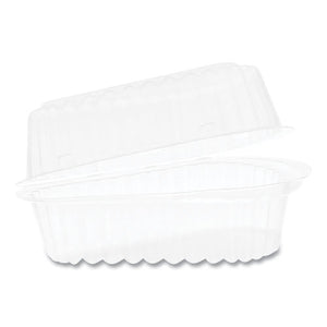 Hinged Lid Container, 6" Pie Wedge, 4.5 X 4.5 X 2.5, Clear, 510-carton