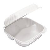 Earthchoice Smartlock Microwavable Hinged Lid Containers, 3 Compartment, 9 X 9 X 3.1, White, 120-carton