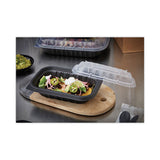 Earth Choice Entrée2go Takeout Containers, 24 Oz, 8.66 X 5.75 X 1.97, Black, 300-carton