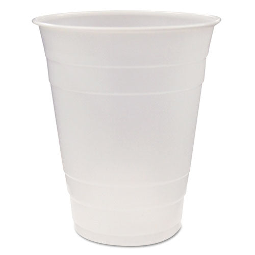 Translucent Plastic Cups, 16 Oz, Clear, 80-pack, 12 Packs-carton