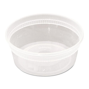 Delitainer Microwavable Combo, Clear, 8 Oz, 1.13 X 2.8 X 1.33, 240-carton