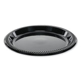 Meadoware Impact Plastic Dinnerware, Plate, 8.9" Dia, Black, 400/carton