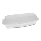 Foam Hinged Lid Containers, Single Tab Lock Hot Dog, 7.25 X 3 X 2, 1-compartment, White, 504-carton