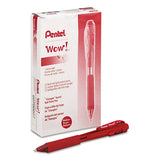 Wow! Retractable Ballpoint Pen, Medium 1 Mm, Red Ink-barrel, Dozen