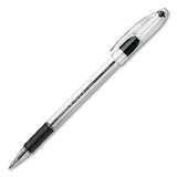 R.s.v.p. Stick Ballpoint Pen Value Pack, 0.7mm, Black Ink, Clear-black Barrel, 24pk