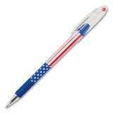 R.s.v.p. Stars And Stripes Stick Ballpoint Pen, 0.7 Mm, Black Ink, Dozen