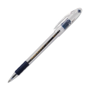 R.s.v.p. Stick Ballpoint Pen, Medium 1mm, Blue Ink, Clear-blue Barrel, Dozen