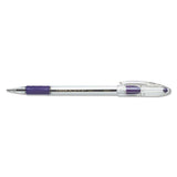 R.s.v.p. Stick Ballpoint Pen, Medium 1mm, Violet Ink, Clear-violet Barrel, Dozen