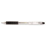 R.s.v.p. Rt Retractable Ballpoint Pen, 1mm, Black Ink, Clear Barrel, Dozen