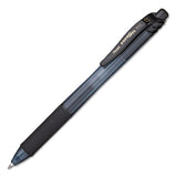 Energel-x Retractable Gel Pen, 0.7 Mm Metal Tip, Black Ink-barrel, 24-pack