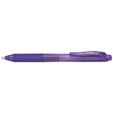 Energel-x Retractable Gel Pen, 1 Mm Metal Tip, Black Ink, Smoke Barrel, Dozen