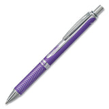 Energel Alloy Rt Retractable Gel Pen, Medium 0.7mm, Violet Ink, Violet Barrel