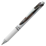 Energel Rtx Retractable Gel Pen, 0.7 Mm, Black Ink, White-black Barrel