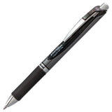 Energel Rtx Retractable Gel Pen, Bold 1 Mm, Black Ink, Black-gray Barrel