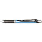 Energel Rtx Retractable Gel Pen, Fine 0.5 Mm, Black Ink, Silver-black Barrel