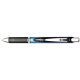 Energel Rtx Retractable Gel Pen, Fine 0.5 Mm, Black Ink, Silver-black Barrel