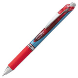 Energel Rtx Retractable Gel Pen, Fine 0.5 Mm, Red Ink, Silver-red Barrel