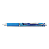 Energel Rtx Retractable Gel Pen, Fine 0.5 Mm, Blue Ink, Silver-blue Barrel