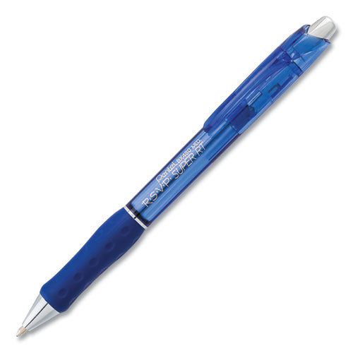 R.s.v.p. Super Rt Retractable Ballpoint Pen, 1mm, Blue Ink-barrel, Dozen