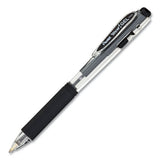 Wow! Retractable Gel Pen, Medium 0.7 Mm, Black Ink, Clear-black Barrel, Dozen