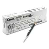 Refill For Pentel Energel Retractable Liquid Gel Pens, Conical Tip, Medium Point, Black Ink