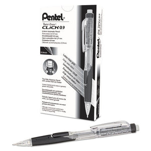 Twist-erase Click Mechanical Pencil, 0.9 Mm, Hb (#2.5), Black Lead, Black Barrel