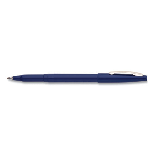 Rolling Writer Stick Roller Ball Pen, Medium 0.8mm, Blue Ink-barrel, Dozen