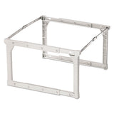 Plastic Snap-together Hanging Folder Frame, Legal-letter Size, 18" To 27" Long, White-silver Accents