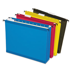 Surehook Hanging Pocket File, Letter Size, 1-5-cut Tab, Assorted, 4-pack