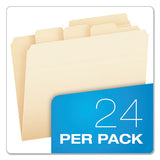 Divide It Up File Folders, 1-2-cut Tabs, Letter Size, Manila, 24-pack