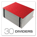 Expanding Desk File, 31 Dividers, Dates, Letter-size, Red Cover
