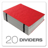Expanding Desk File, 23 Dividers, Alpha, Letter-size, Red Cover