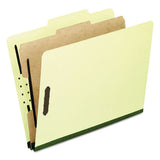 Four-, Six-, And Eight-section Pressboard Classification Folders, 1 Divider, Embedded Fasteners, Letter Size, Red, 10-box