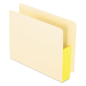 Manila Drop Front Shelf File Pockets, 5.25" Expansion, 10 Sections, Letter Size, Manila, 10-box