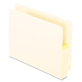 Convertible End Tab File Pockets, 3.5" Expansion, Letter Size, Manila, 25-box
