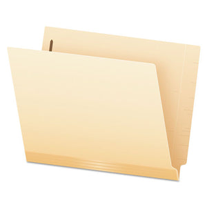 Manila Laminated End Tab Folders With One Fastener, Straight Tab, Letter Size, 11 Pt. Manila, 50-box