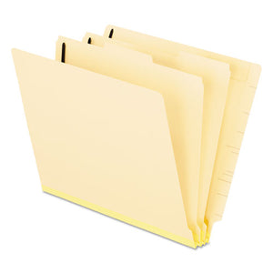 Manila End Tab Classification Folders, 2 Dividers, Letter Size, Manila, 10-box