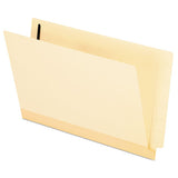 Manila Laminated End Tab Folders With One Fastener, Straight Tab, Legal Size, 11 Pt. Manila, 50-box