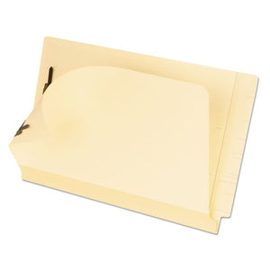 Manila Laminated End Tab Folders With Two Fasteners, Straight Tab, Legal Size, 11 Pt. Manila, 50-box