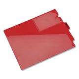 Colored Poly Out Guides With Center Tab, 1-3-cut End Tab, Out, 8.5 X 11, Red, 50-box