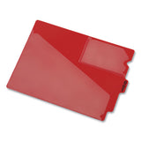 Colored Poly Out Guides With Center Tab, 1-3-cut End Tab, Out, 8.5 X 11, Red, 50-box