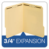 Top Tab 2-fastener Folder, 1-3-cut Tabs, Letter Size, Manila, 50-box
