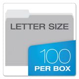 Colored File Folders, 1-3-cut Tabs, Letter Size, Gray-light Gray, 100-box