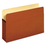 Standard Expanding File Pockets, 3.5" Expansion, Legal Size, Red Fiber, 25-box